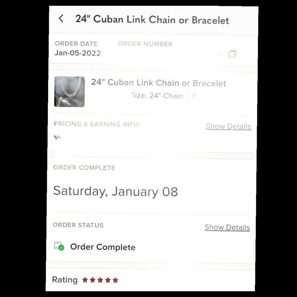 FINAL SALE 24" Cuban Link Chain or Bracelet - Picture 4 of 4